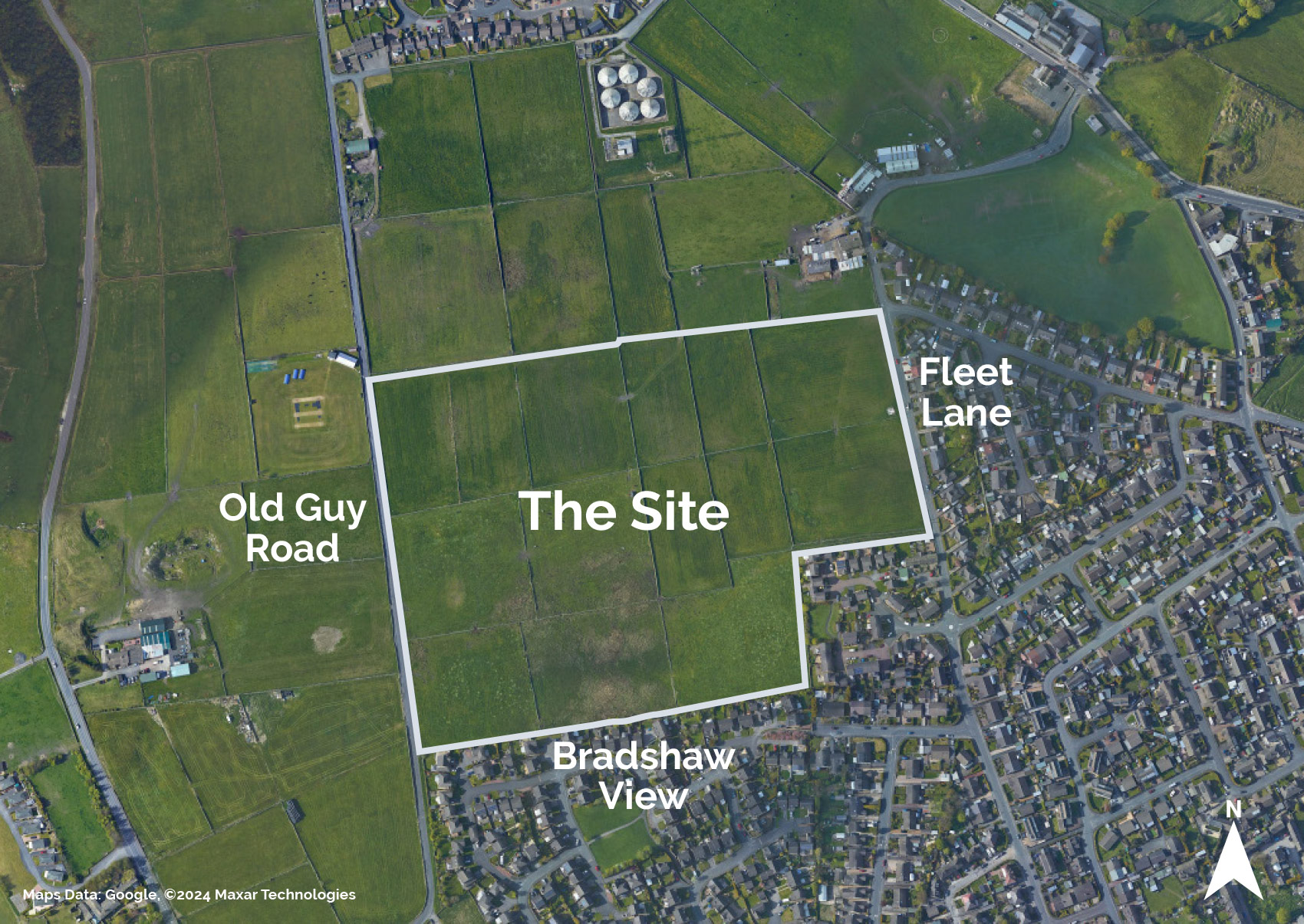 location aerial of the site